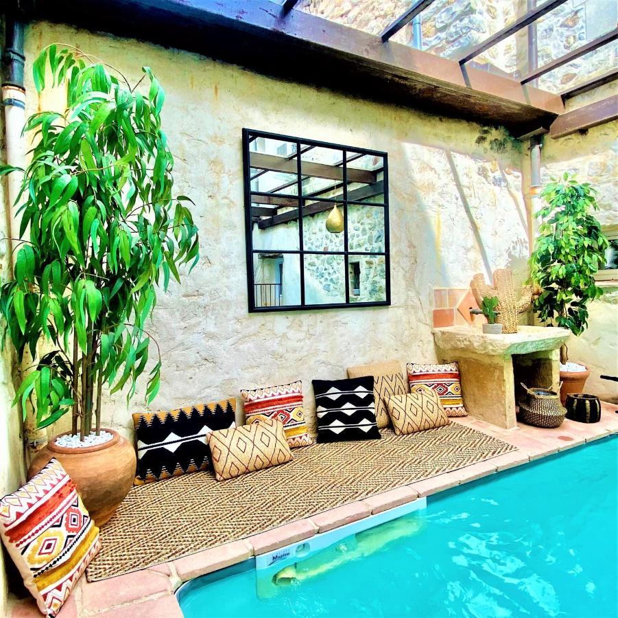 Gite De Groupe 9Ch Ou 3 Gites Independants De 3Ch - Patio Et Piscine Interieure Chauffee Toute L'Annee Vallon-Pont-dʼArc Esterno foto
