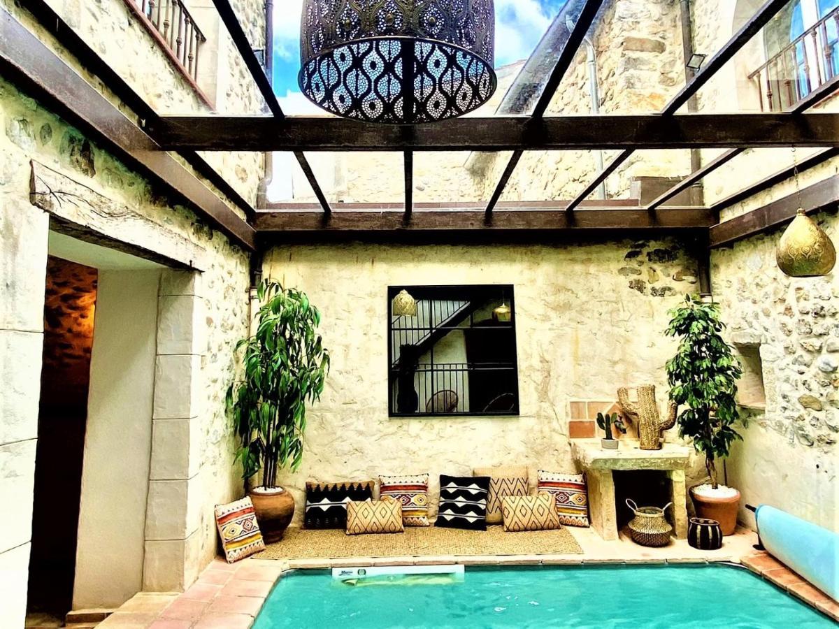 Gite De Groupe 9Ch Ou 3 Gites Independants De 3Ch - Patio Et Piscine Interieure Chauffee Toute L'Annee Vallon-Pont-dʼArc Esterno foto