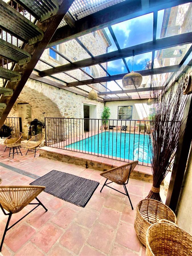 Gite De Groupe 9Ch Ou 3 Gites Independants De 3Ch - Patio Et Piscine Interieure Chauffee Toute L'Annee Vallon-Pont-dʼArc Esterno foto