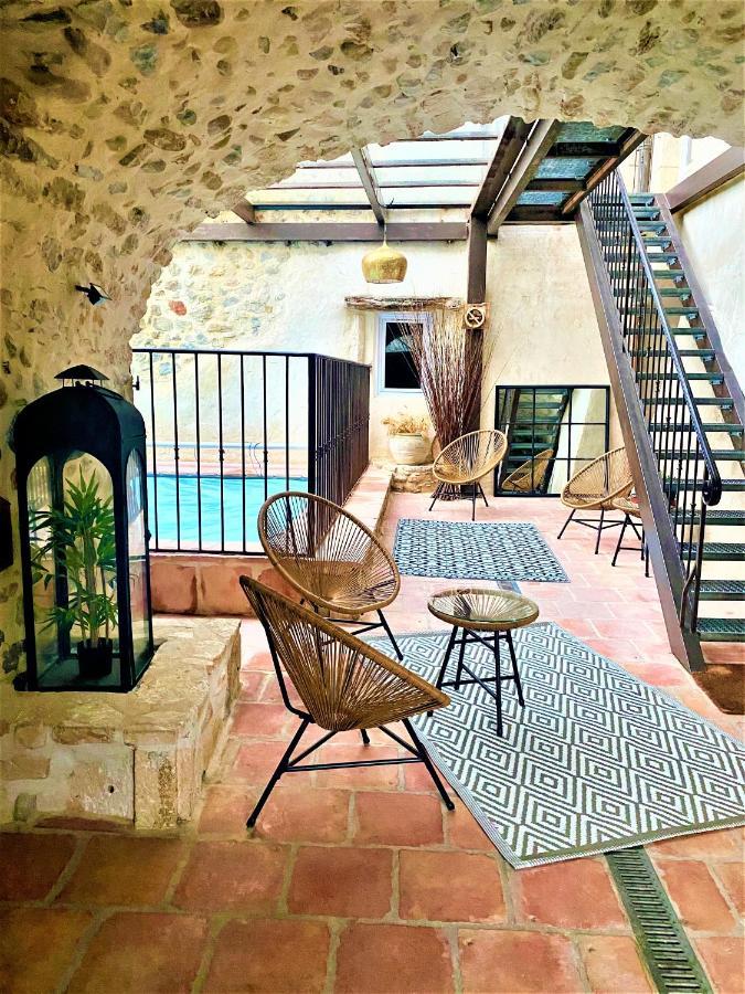Gite De Groupe 9Ch Ou 3 Gites Independants De 3Ch - Patio Et Piscine Interieure Chauffee Toute L'Annee Vallon-Pont-dʼArc Esterno foto
